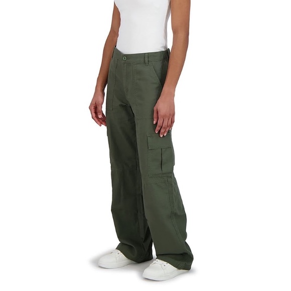 Aeropostale Pants - Aeropostale Women’s Green Cargo Pants Utility Pocket Elastic Waist Size medium